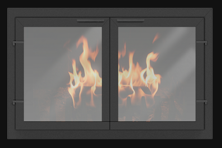 Black Normandy Fireplace door