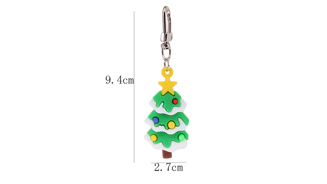 mini christmas tree soft rubber keychain romantic christmas gifts for her