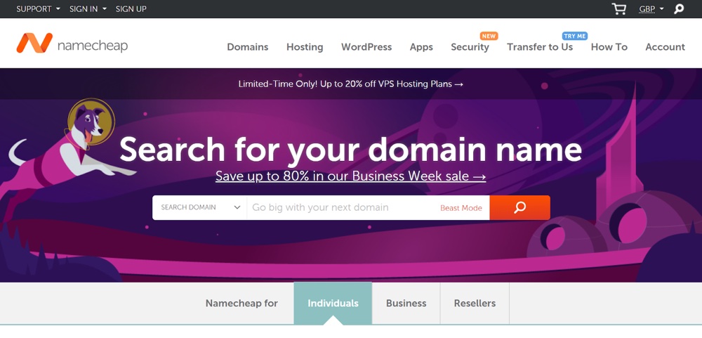 Registro de Domínio Namecheap