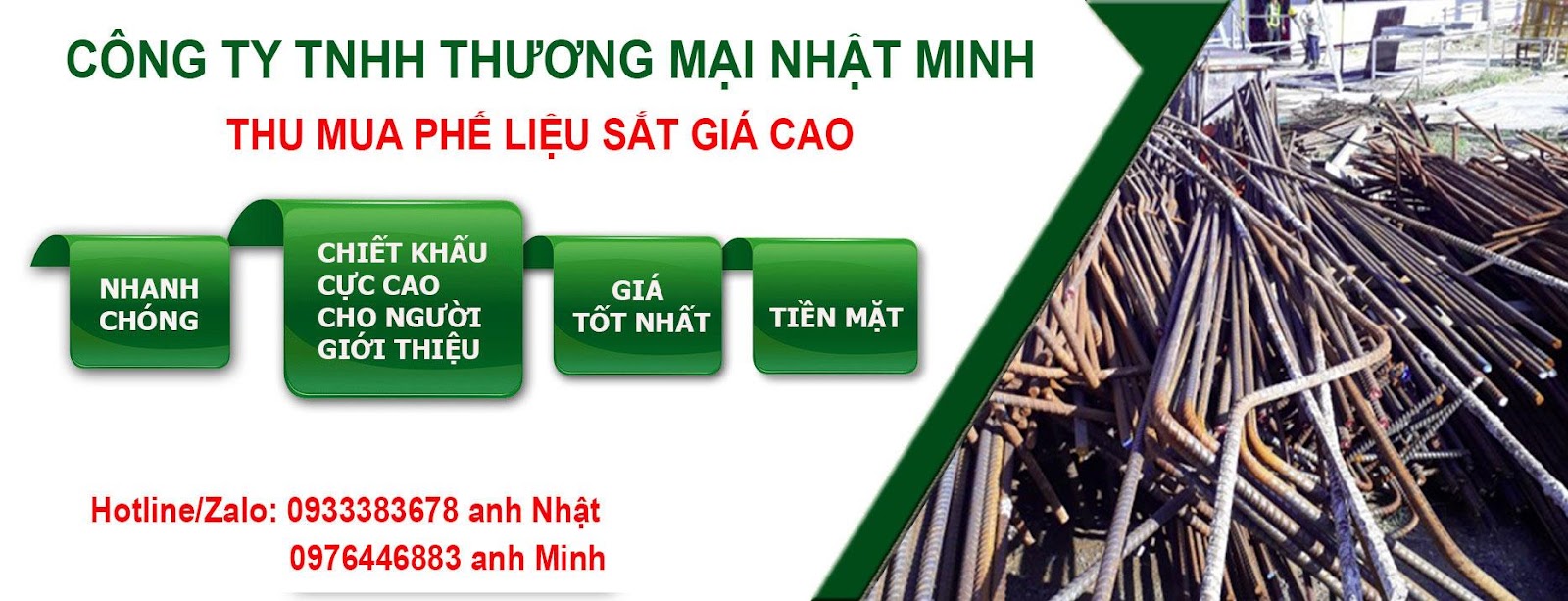 banner thu mua phế liệu sắt nhật minh