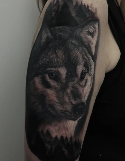 Baby Wolf tattoo On Hand