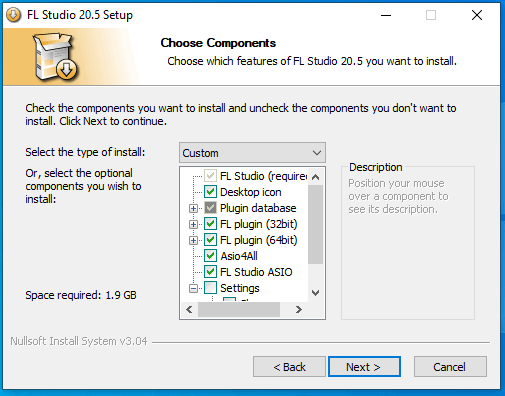 Hướng dẫn cài đặt phiên bản Fl Studio 20.7.2 full crack bước 3
