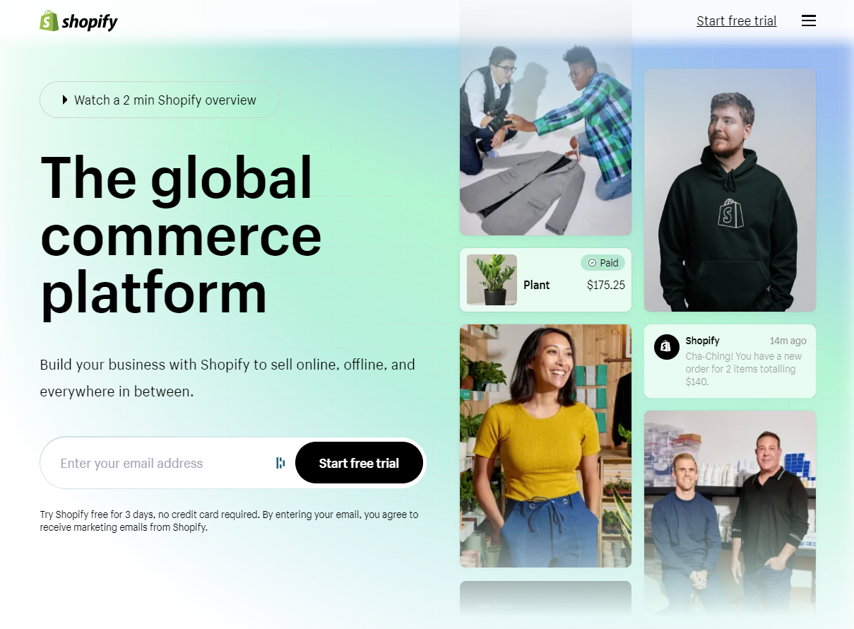 Platform for Your E-commerce Website: Shopify