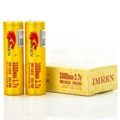 Imren 18650 3000mah 20/40A Batteries | 2-Pack