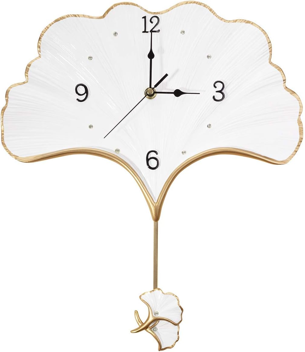 gingo leaf wall clock