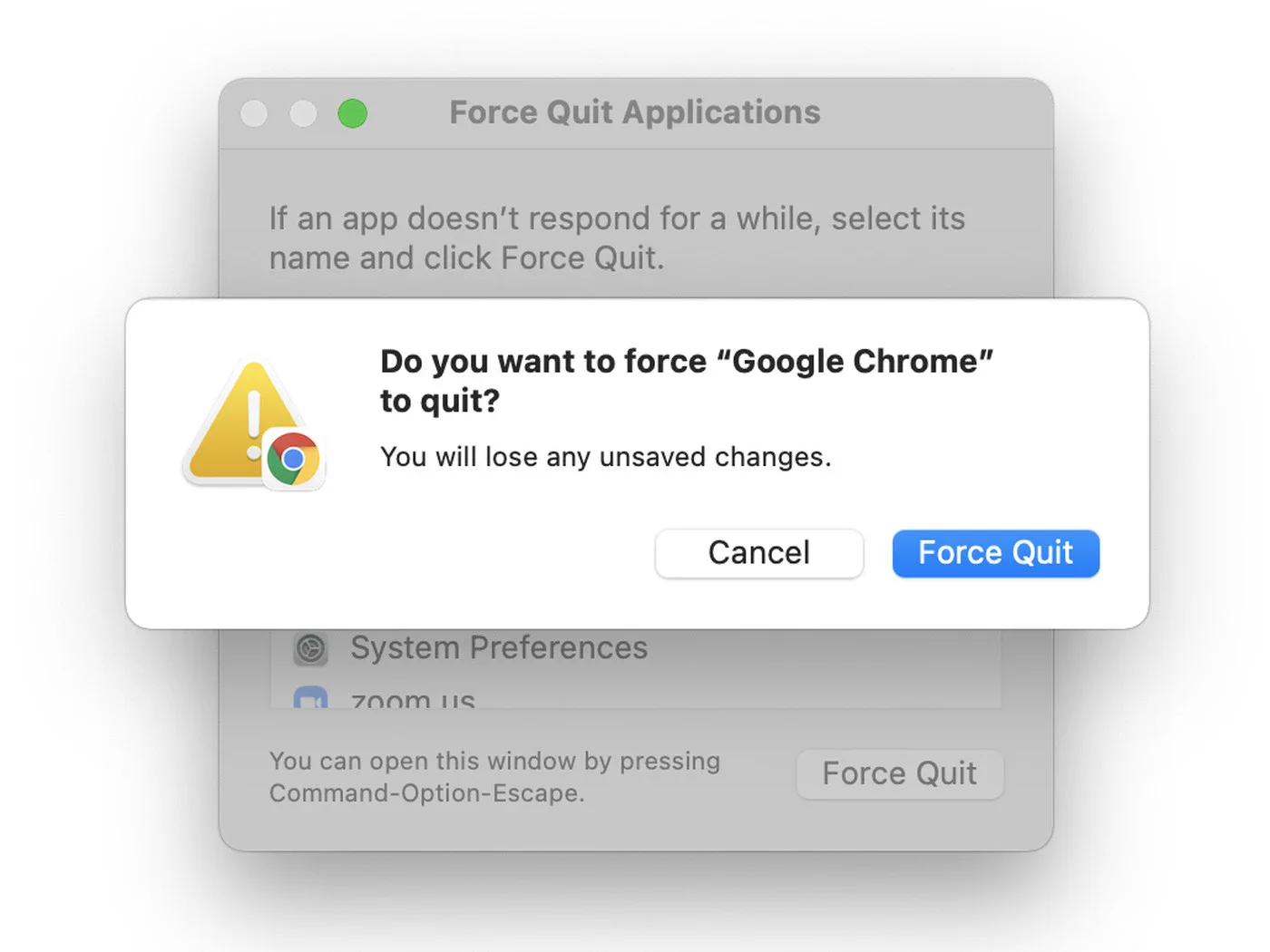 What is Force Quit On Macbook