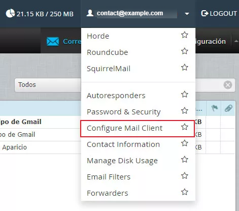 Configure Mail Client