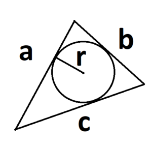 радиус вписанной окружности