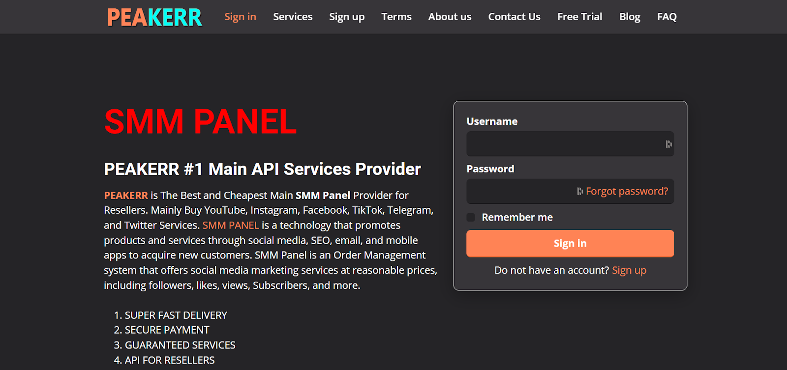 PEAKERR #1 Main API Services Provider