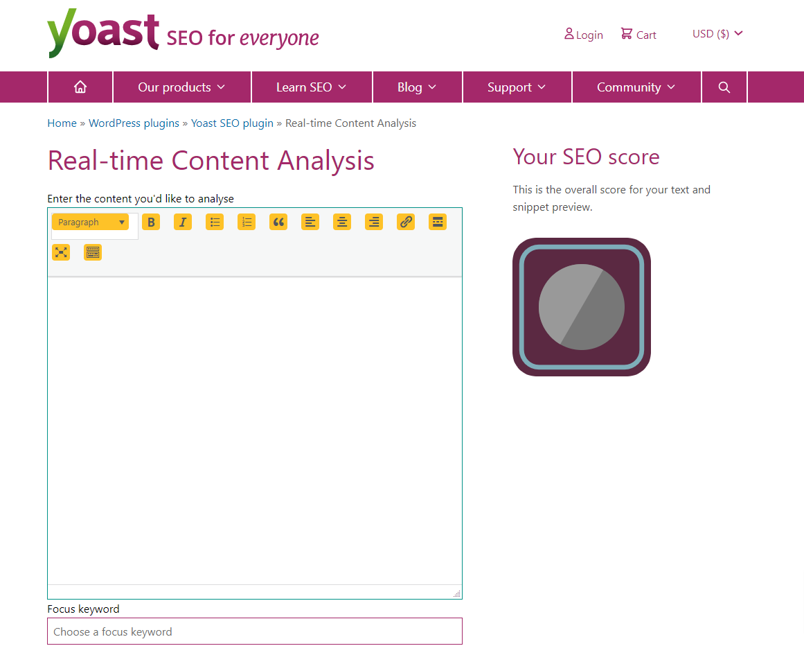 Yoast’s Real-Time Content Analysis