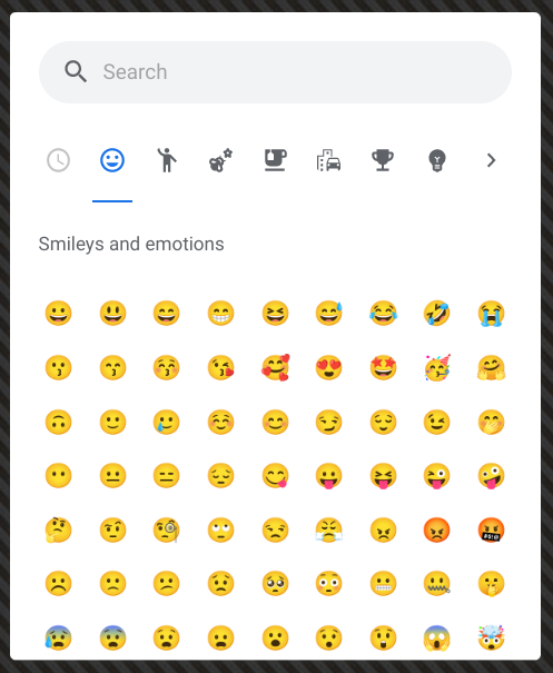Le Sélecteur d’Emoji tactile disponible tout le temps