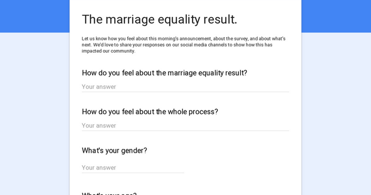 The marriage equality result.