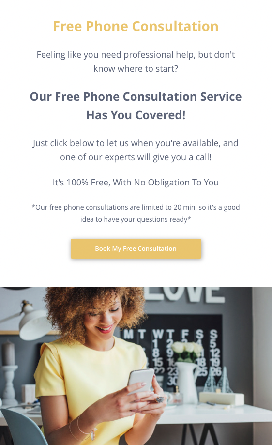 vcita phone consult email campaign