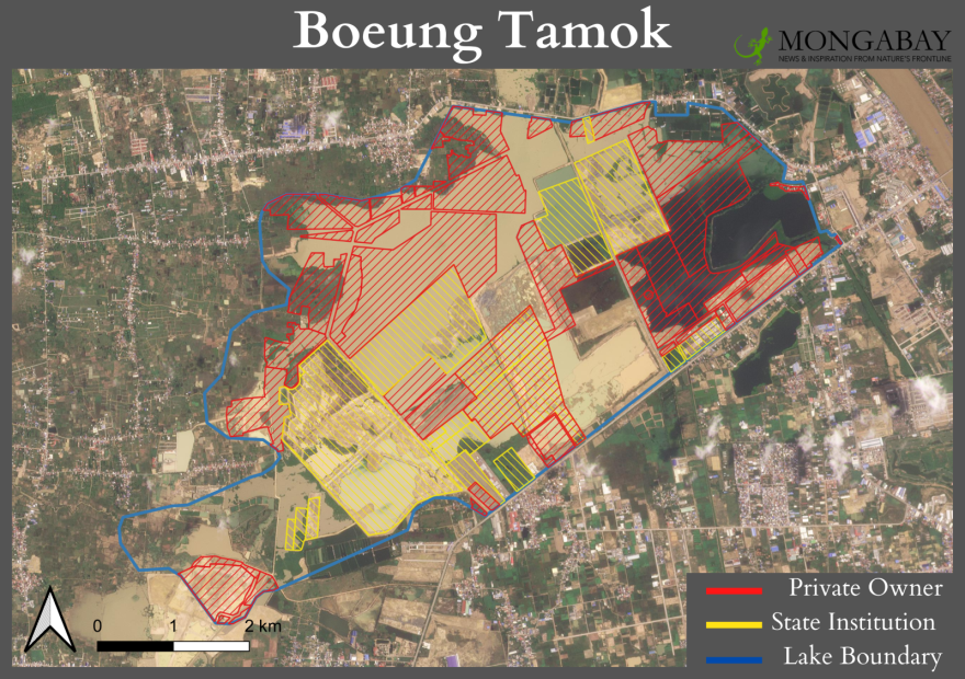 Map of Boeung Tamok's privatization