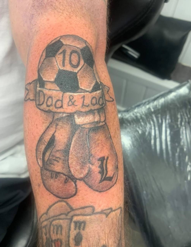 Football Boxing Gloves Tattoo