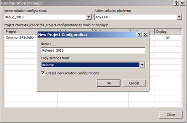 Configuration settings