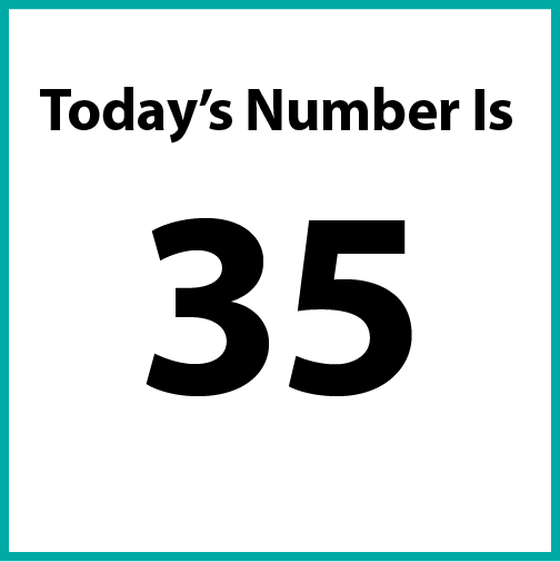 Today's number is 35.
