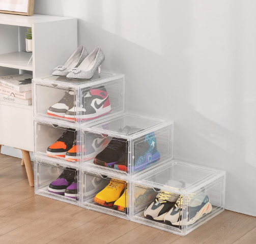 DEZENE Shoe Storage Boxes, Large and Sturdy