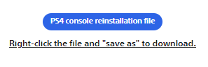 Download PS4 console reinstallation file to fix SU-30746 error