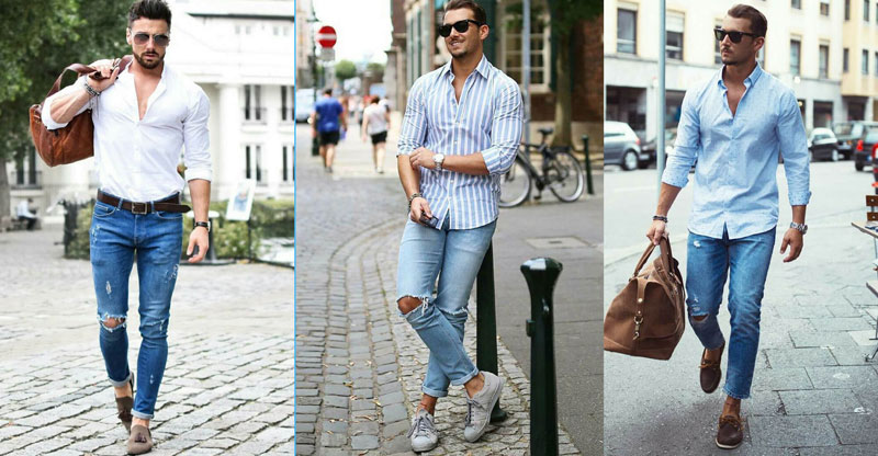 Các kiểu cạp quần jeans nam
