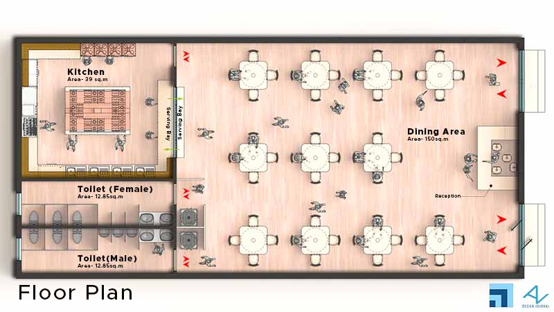 Commercial kitchen layout with Restaurant | Restaurant kitchen layout: Check this mind-blowing Project