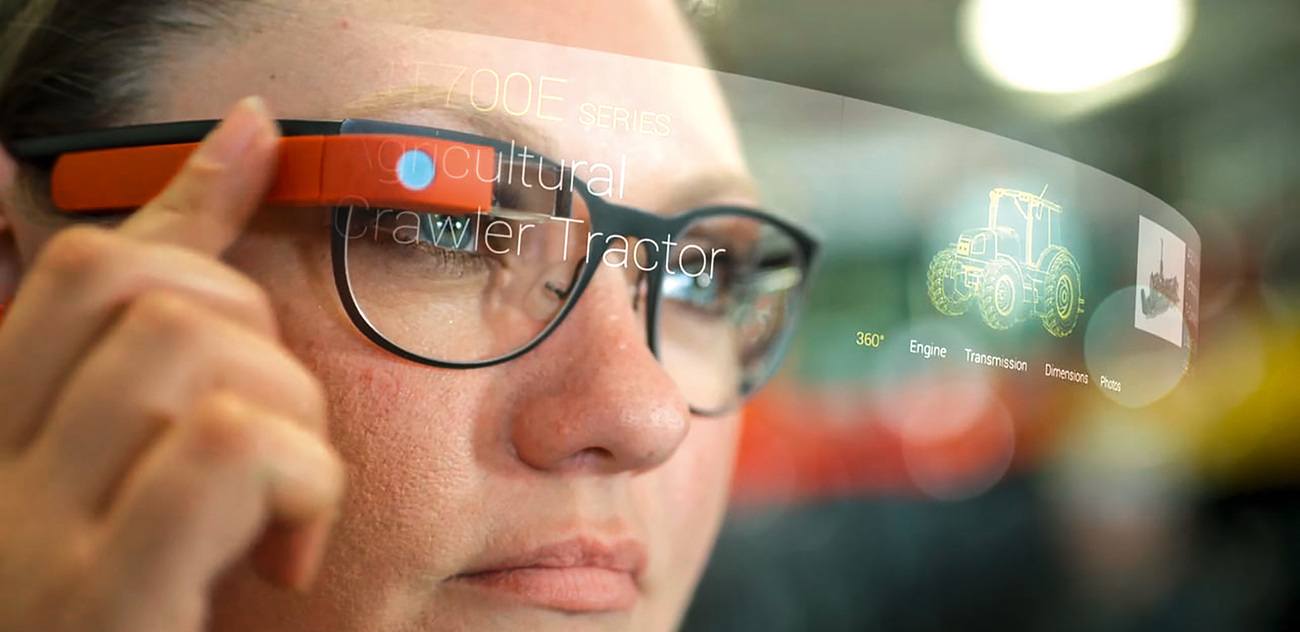 Woman Using Smart Glasses