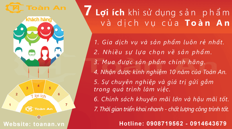 Những lợi ích khi sử dụng sản phẩm và dịch vụ của Toàn An.