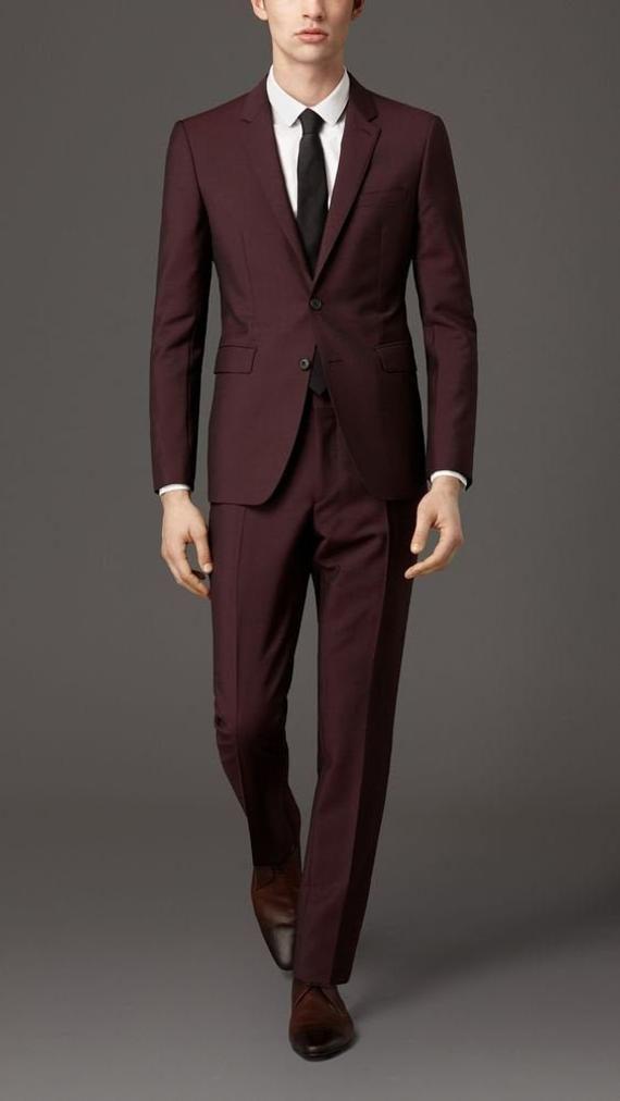 maroon formal suit