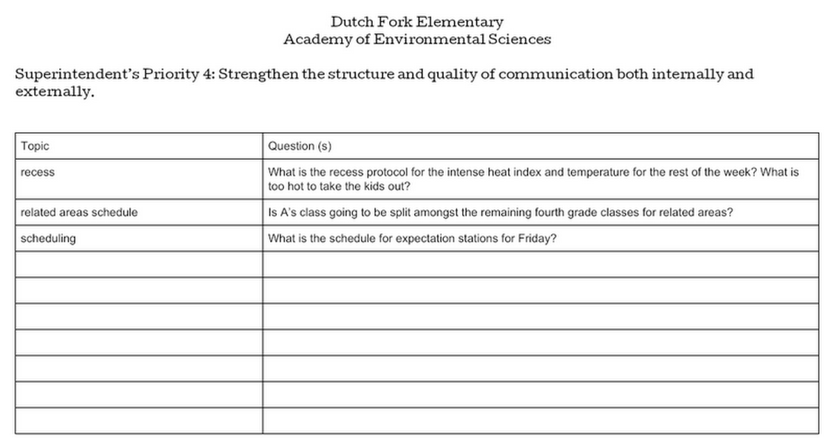 Superintendent's Priority Number 4