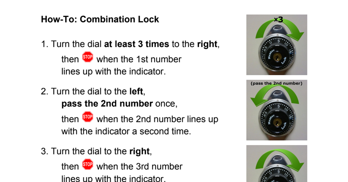 How To Open A Combination Lock.pdf