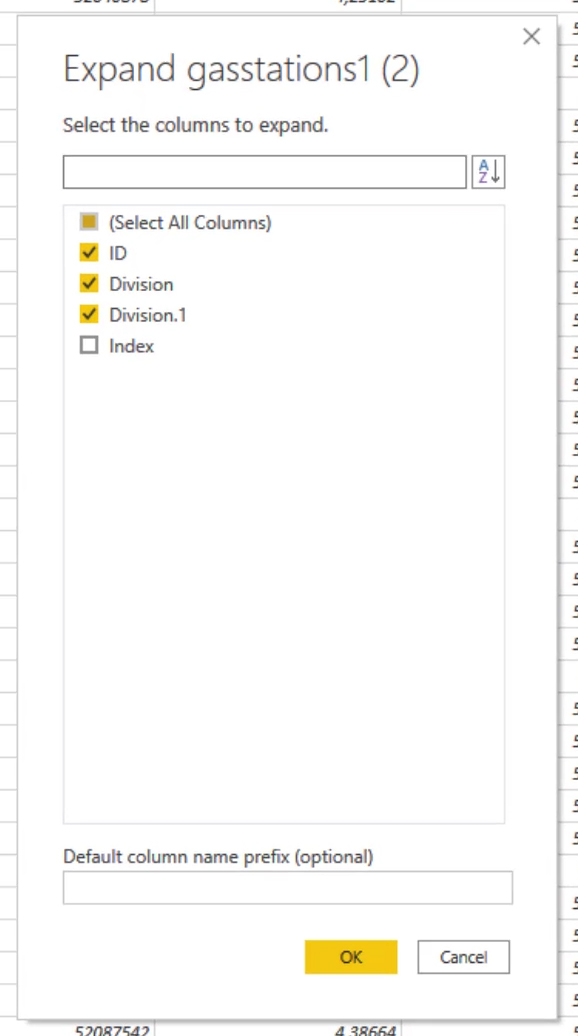 Expanding the table for Power BI Icon Map