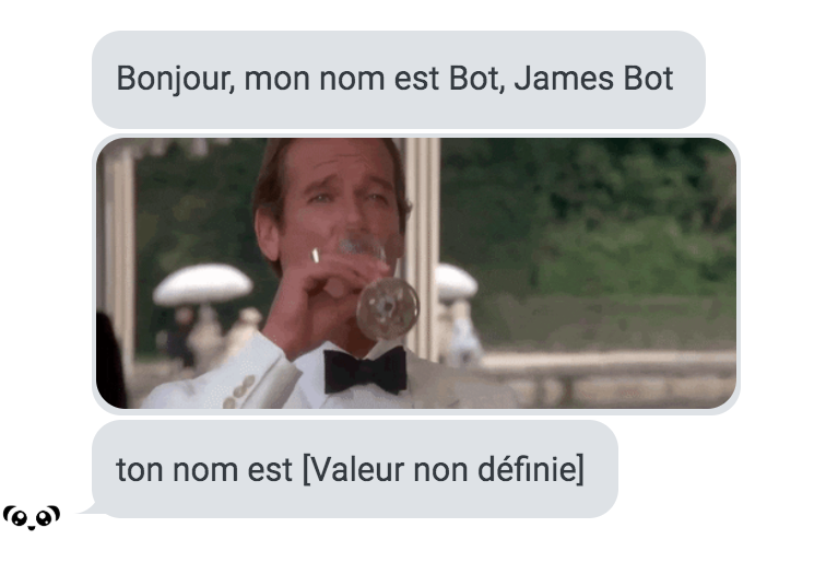 Echange de messages d'un chatbot