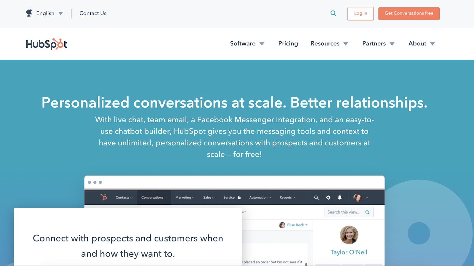 HubSpot conversations page Copy audit