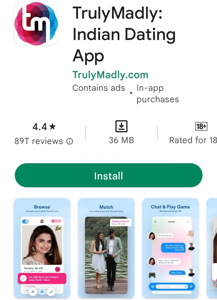 #10. ट्रूलीमैडली: इंडियन डेटिंग ऐप (TrulyMadly: Indian Dating App)