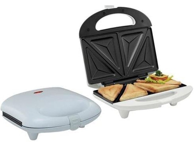 A stainless steel sandwich maker is a great choice as it’s durable and resistant to corrosion.