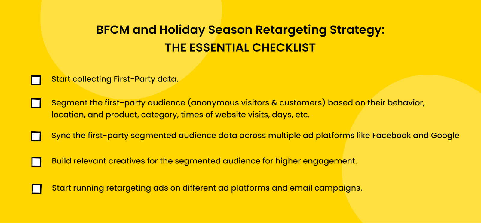 BFCM and Holiday Season Retargeting Strategy: The Essential Checklist 