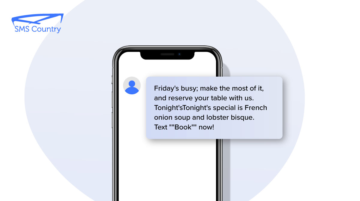 SMS templates for restaurants promoting special meals and dinner reservations