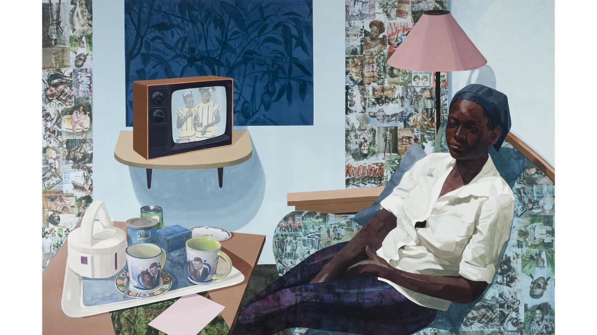 Intimate Super Blue Omo by Njideka Akunyili Crosby