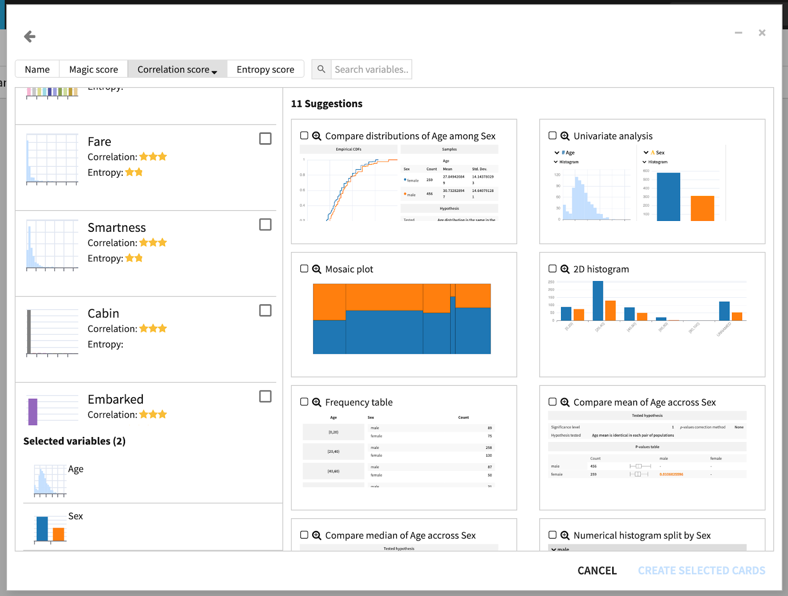 semi-automated data exploration