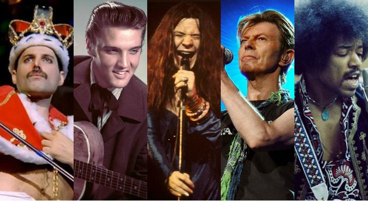 Astros do Rock n Roll - Elvis Fred Joplin Hendrix Bowie
