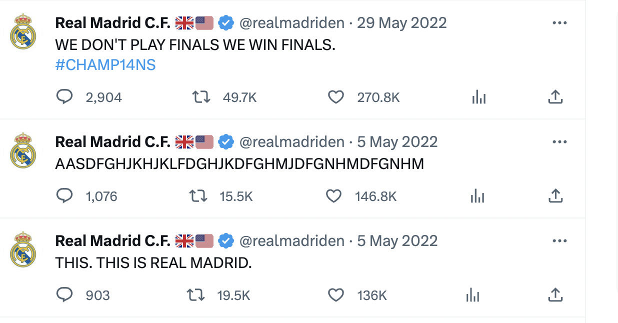 Real Madrid Tweets