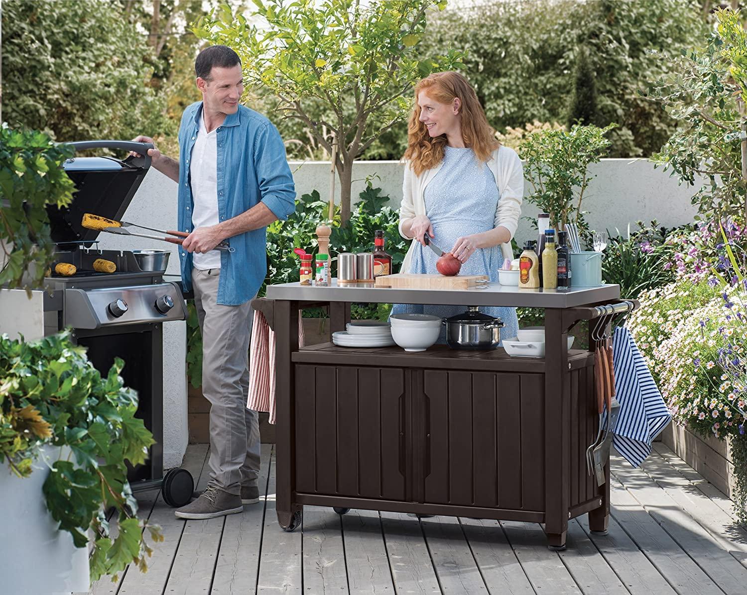 Barbecue Grill and Prep Station