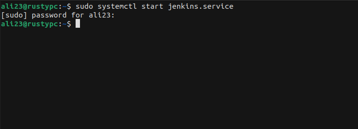 start jenkins service on ubuntu