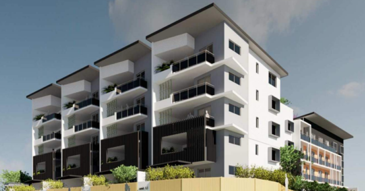 Corner of Logan Road and Broadwater Road view of Building 3