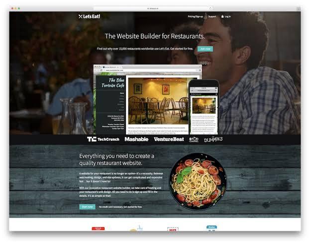 LetsEat Site builder for Restaurants