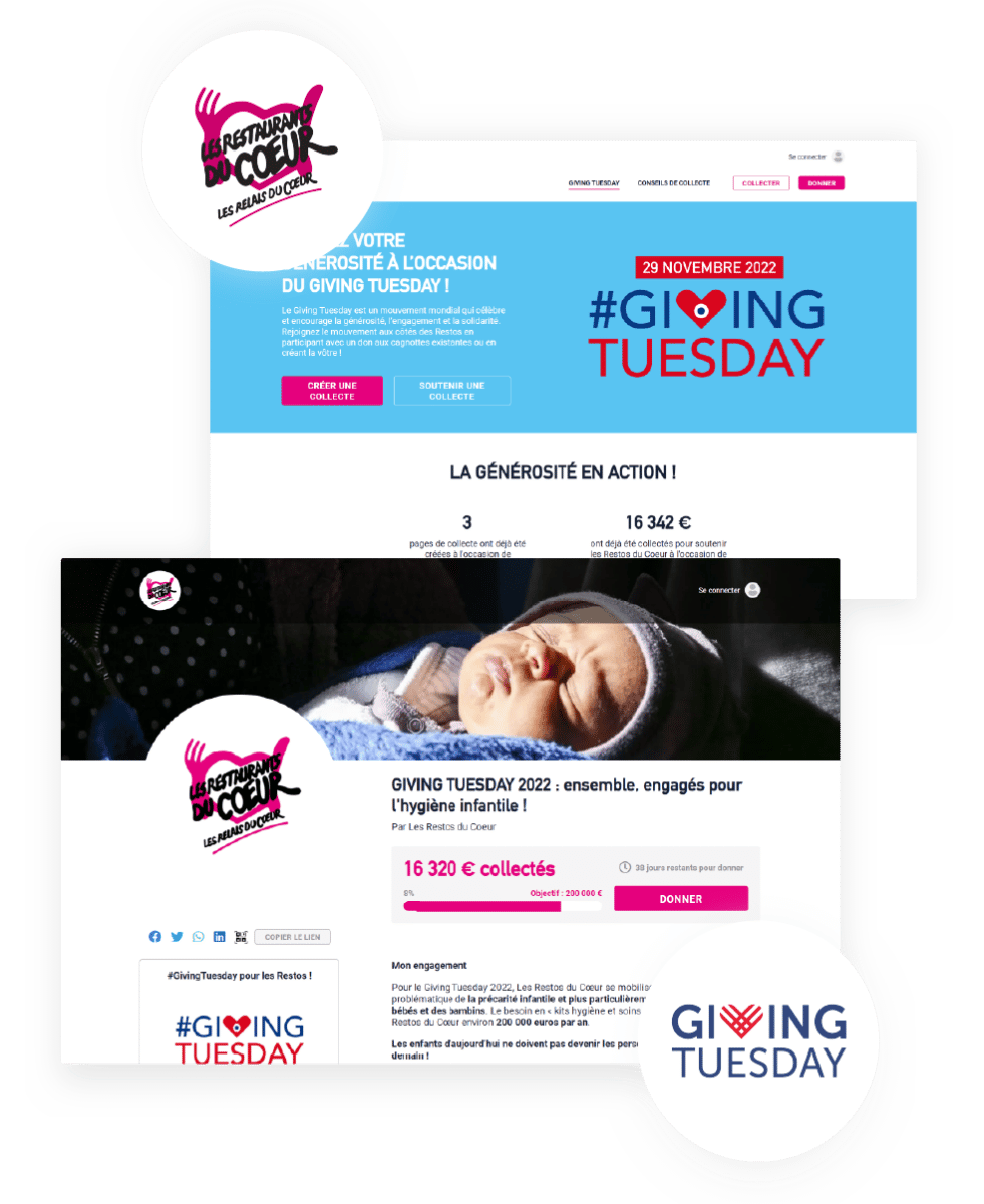 boost fundraising givingtuesday restos du coeur