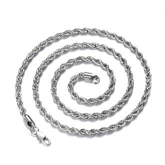 Buy FEEL STYLE Men Necklace Stainless Steel Chain 925 Silver Rope Chains 3-5mm  Twist Rope Box Necklace 14-30 Inch Necklaces for Mens Women Boy Teen Jewelry  Gift Online at desertcartINDIA