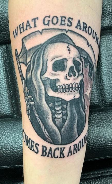 Another look at a perfect combo  of quotes and phrases and the grim reaper