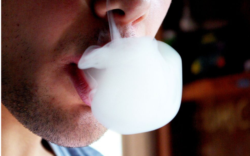 A ghost exhale trick