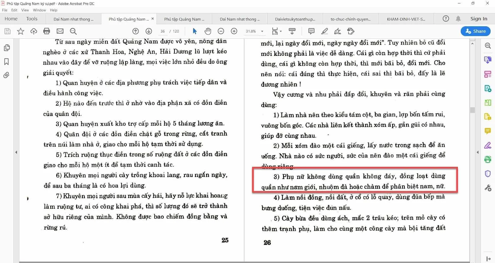 Về luật lệ phụ nữ không dùng quần không đáy thời ngài Bùi Tá Hán